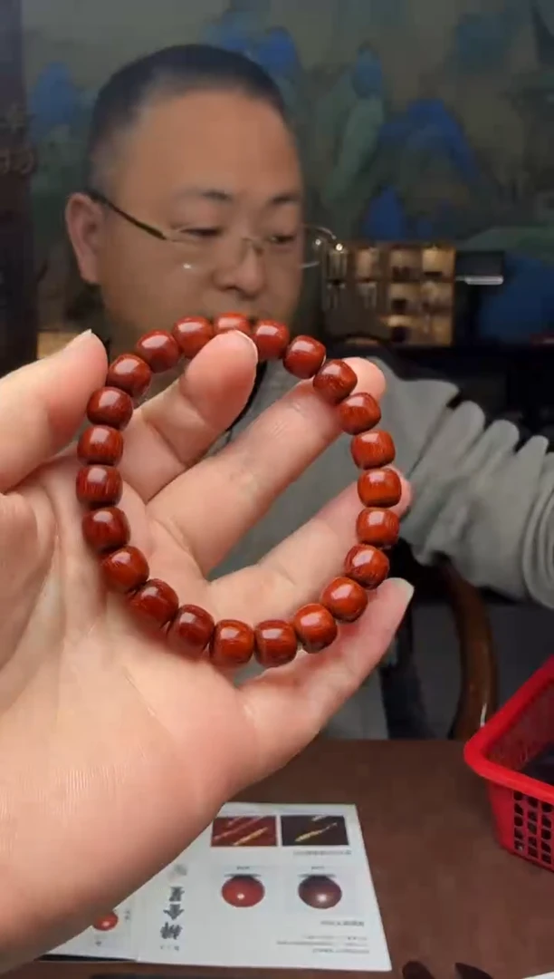 【闪购商品】小叶紫檀手串/手链8*9桶珠5星原汁原味泥料