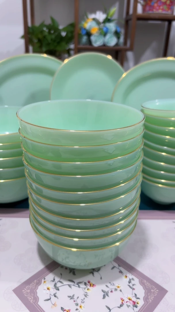 5.5英寸玉瓷碗10个口径13.8厘米