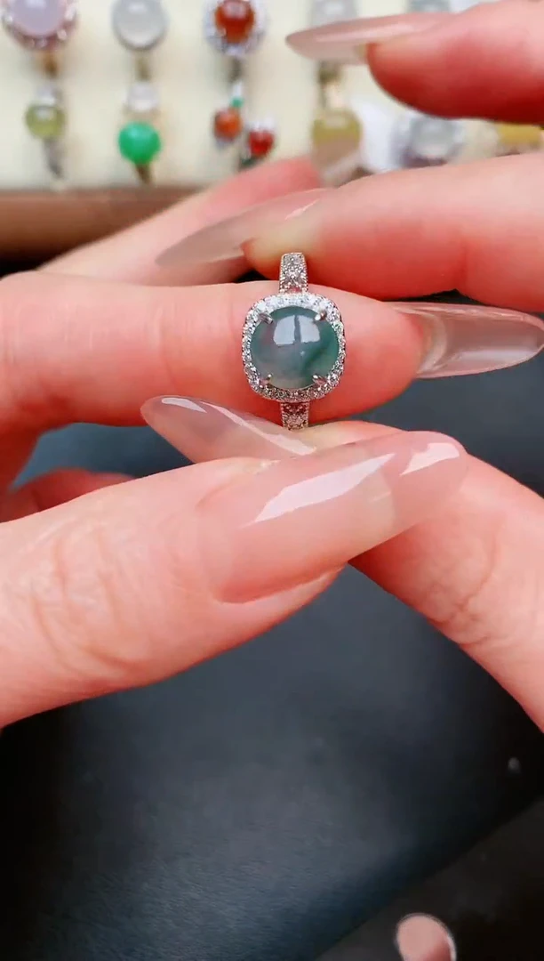 【闪购商品】翡翠戒指银S925镶嵌....