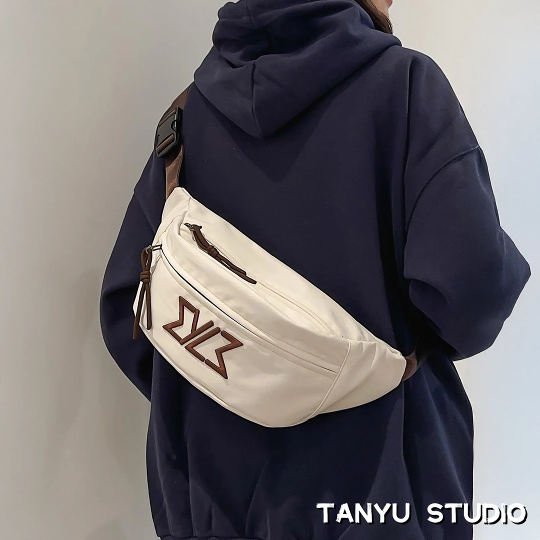 探屿胸包男款潮牌斜挎包男生休闲腰包单肩包女新款运动男士小挎包