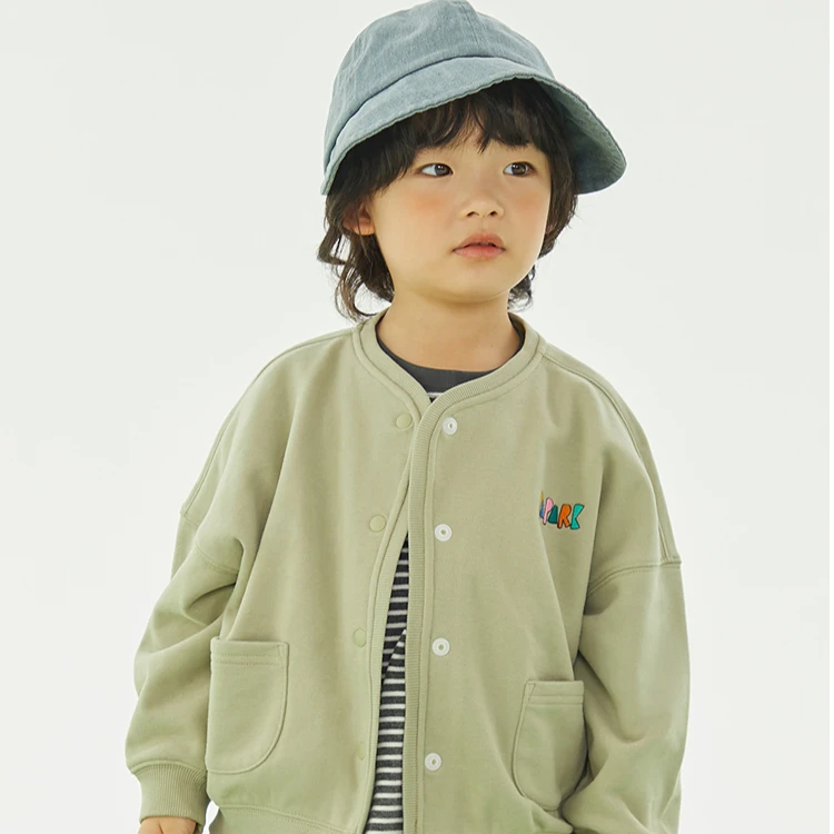 【糯米棉】papa爬爬春季儿童外套男女童刺绣棒球领上衣休