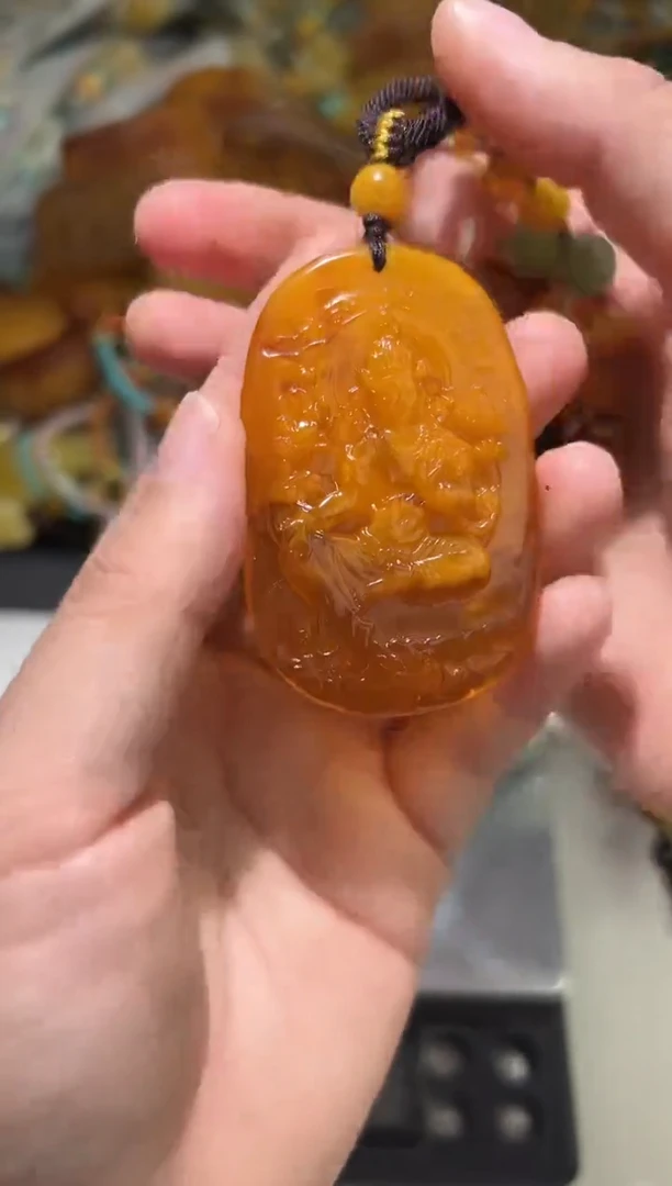 裸石琥珀未镶嵌琥珀蜜蜡吊坠