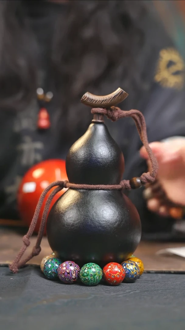 【闪购商品】YT196大漆酒葫芦不包手串及旋转底座