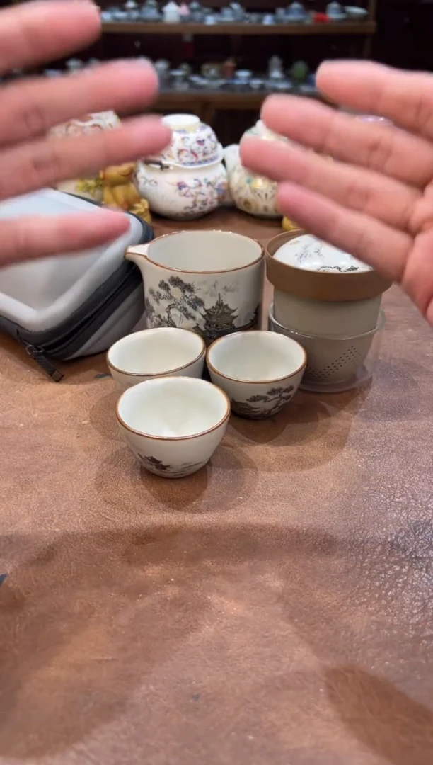 真的很便宜会开片的旅行茶具