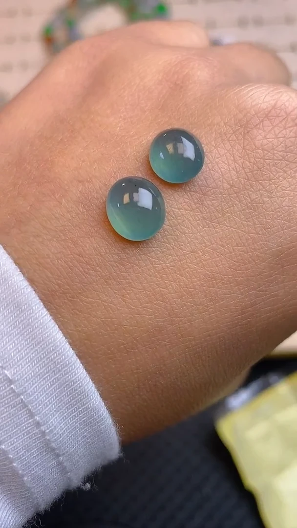 【闪购商品】翡翠耳饰未镶嵌天然A货翡翠192