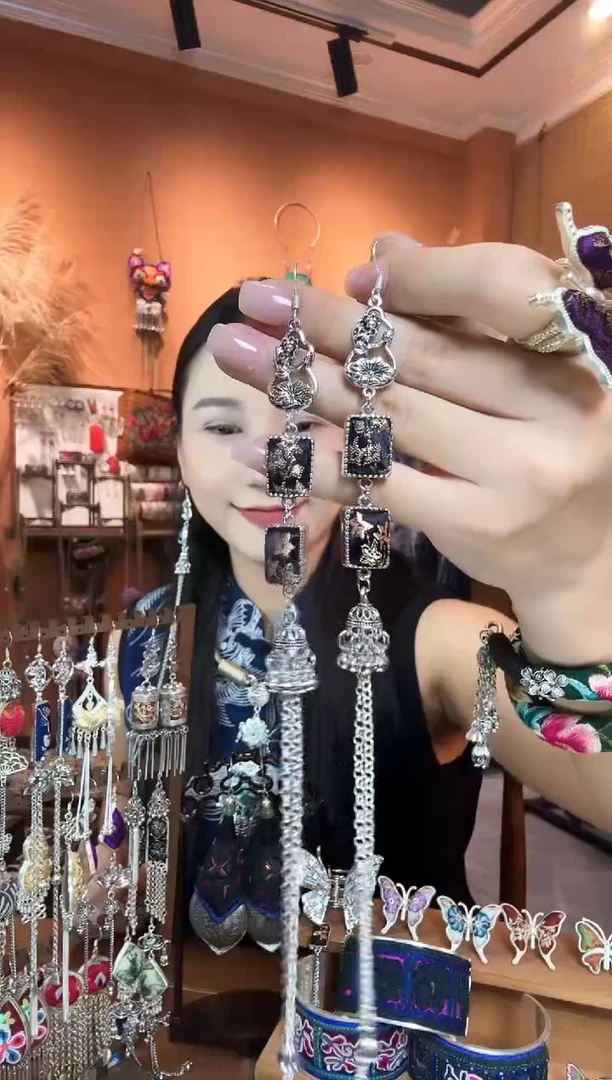 刺绣纯手工民族风耳环