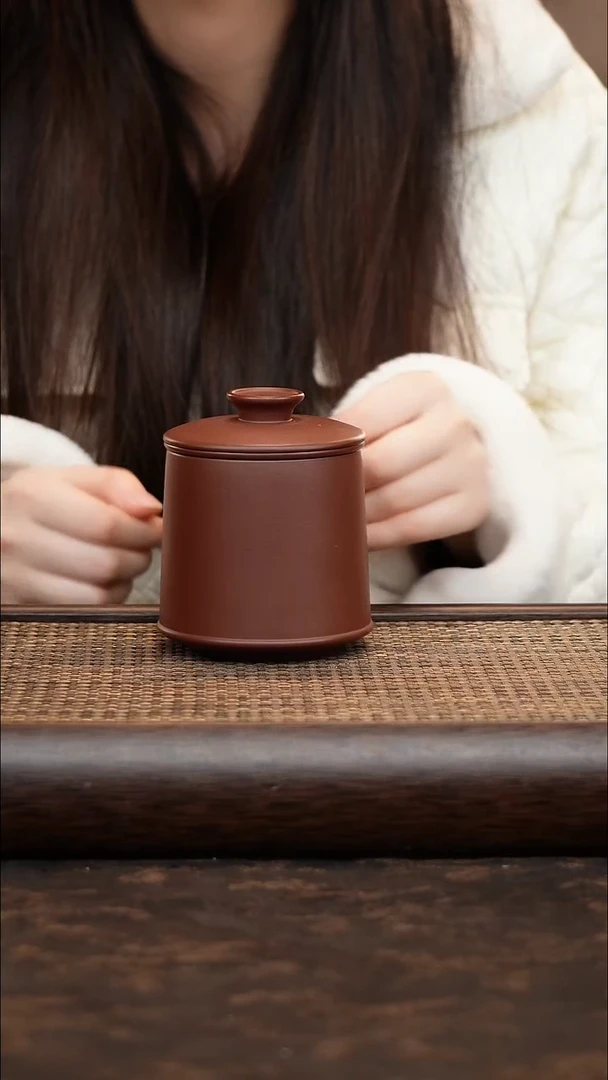 茶杯紫砂底槽青三件套新品