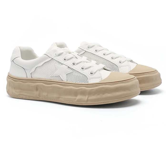 小众设计感溶解厚底运动小白鞋子女春秋新款百搭休闲板鞋单鞋