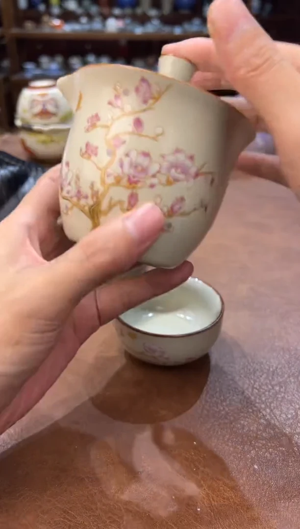 真的很便宜超好看会开片的旅行茶具