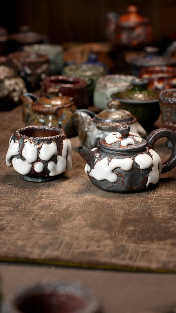 转**生景德镇柴烧志野杯