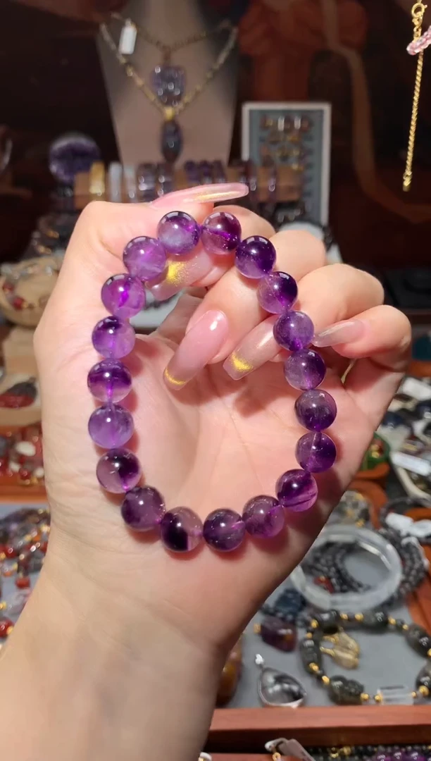 未镶嵌颈饰水晶紫红超七10mm多样性发其1