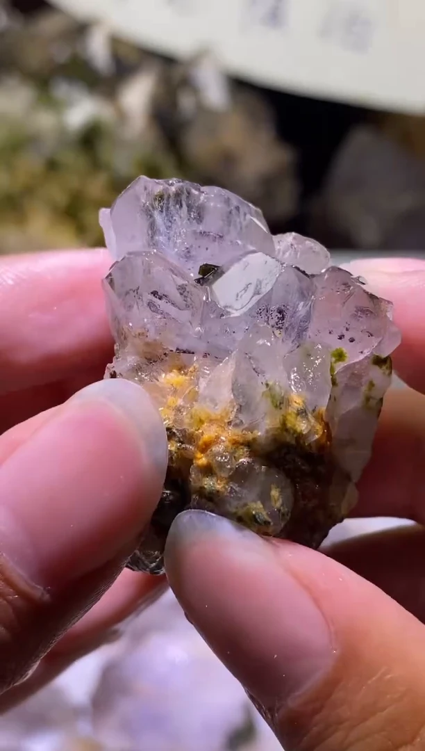 未镶嵌珠宝半成品水晶125号 绿帘碧溪花园水晶