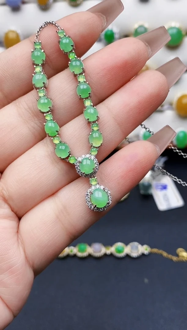 银S925镶嵌戒指翡翠0579