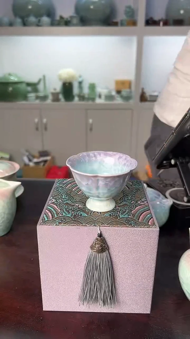 龙泉云间青瓷小米茶器