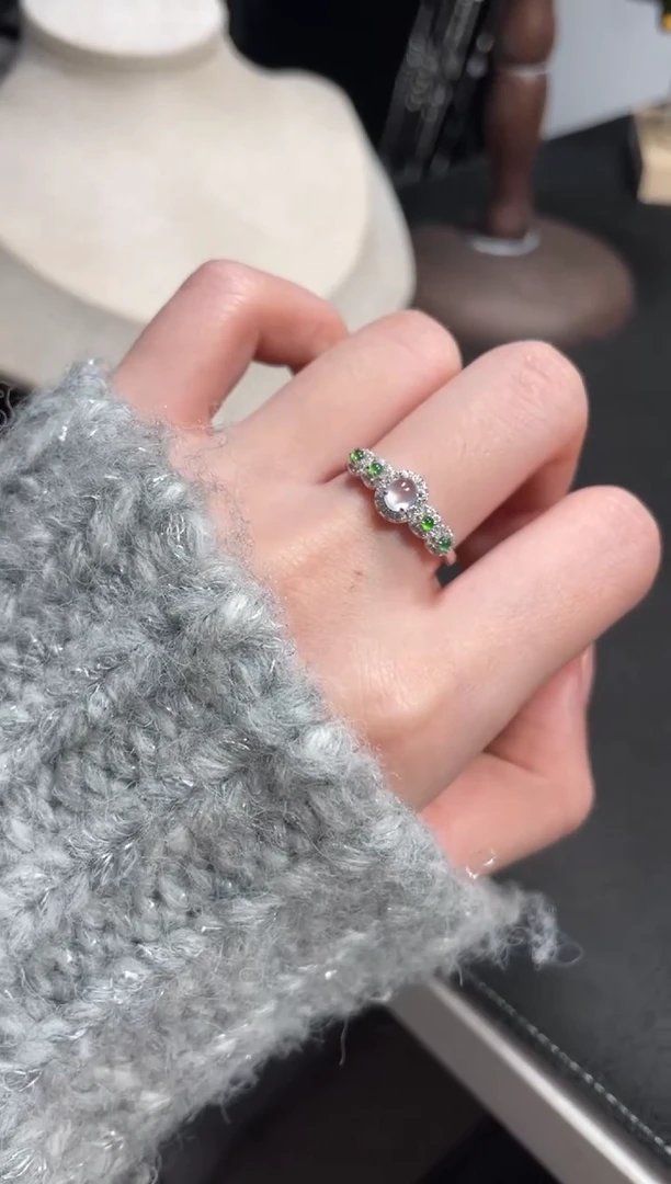 【闪购商品】翡翠戒指银S925镶嵌翡翠