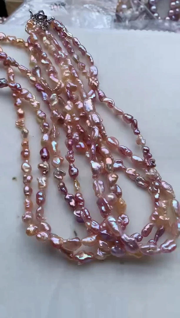 项链合金淡水珍珠多样性发其一，非无暇