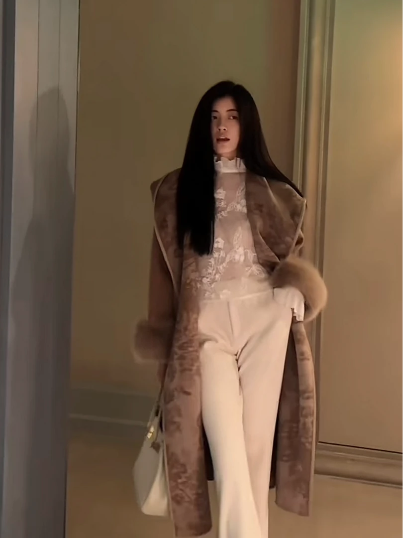 【N·COU】24冬新款【丛林法则】羊毛系带收腰大衣外套DY31586