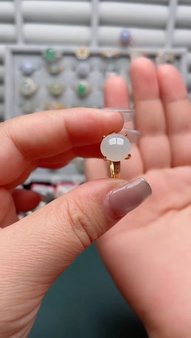 银S925镶嵌戒指翡翠.