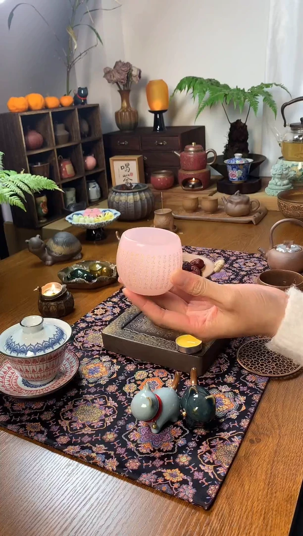 【闪购商品】粉琉璃龙蛋金福杯