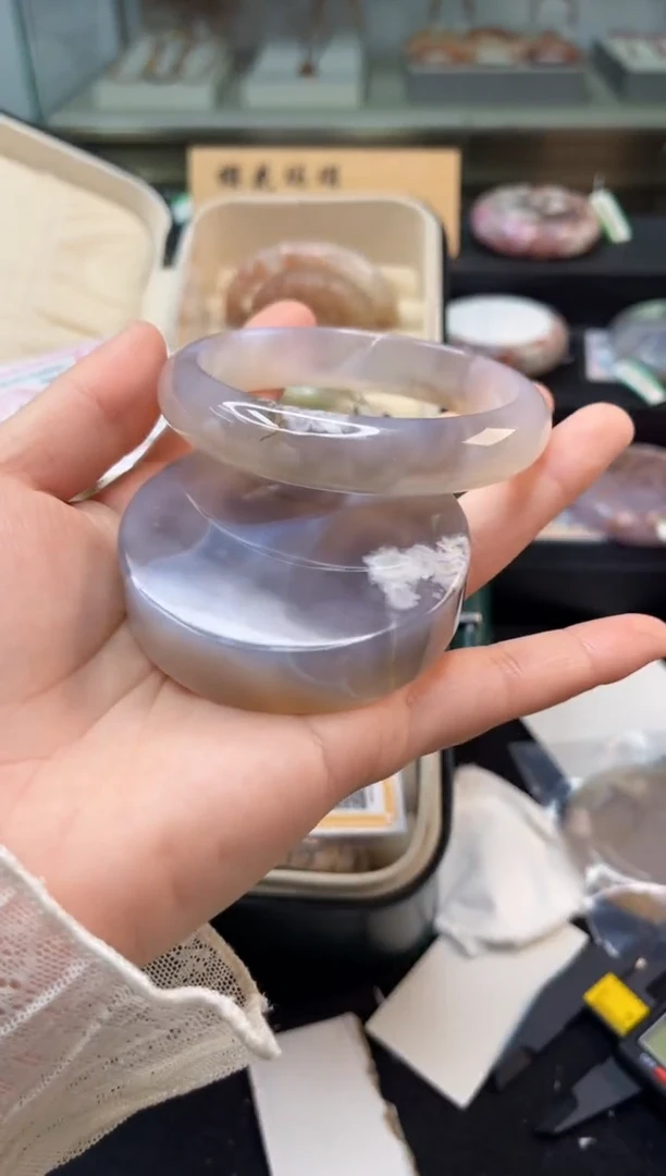 未镶嵌手镯石英质玉63圈口（赠品镯心）396496