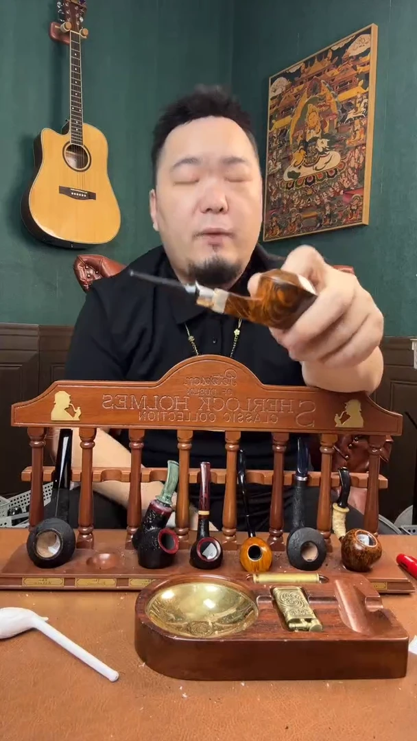 石楠木木雕款青*器意大利进口石楠木烟斗
