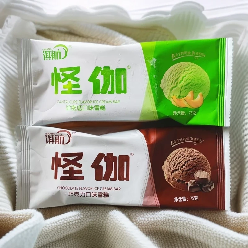 淇航怪咖哈密瓜口味/巧克力口味雪糕75g*袋冰淇淋雪糕同城配