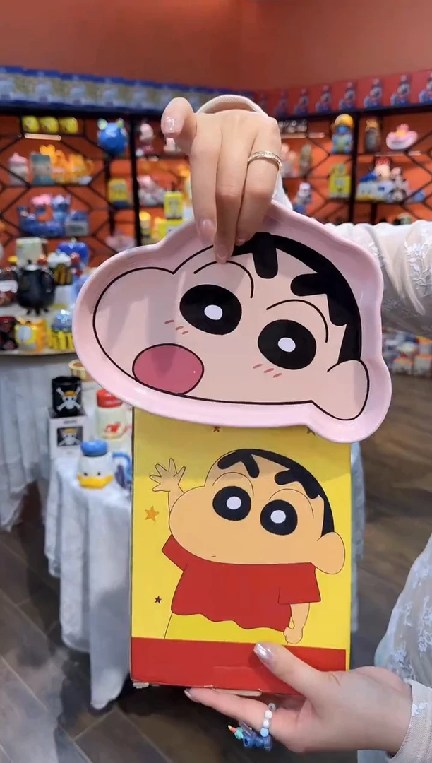 瓷片@@蜡笔小新异形陶瓷水果盘