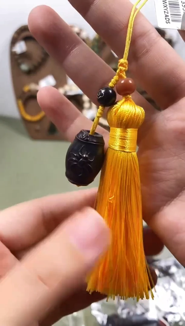 檀香紫檀（小叶紫檀）木头款印度小叶紫檀知竹单珠挂饰