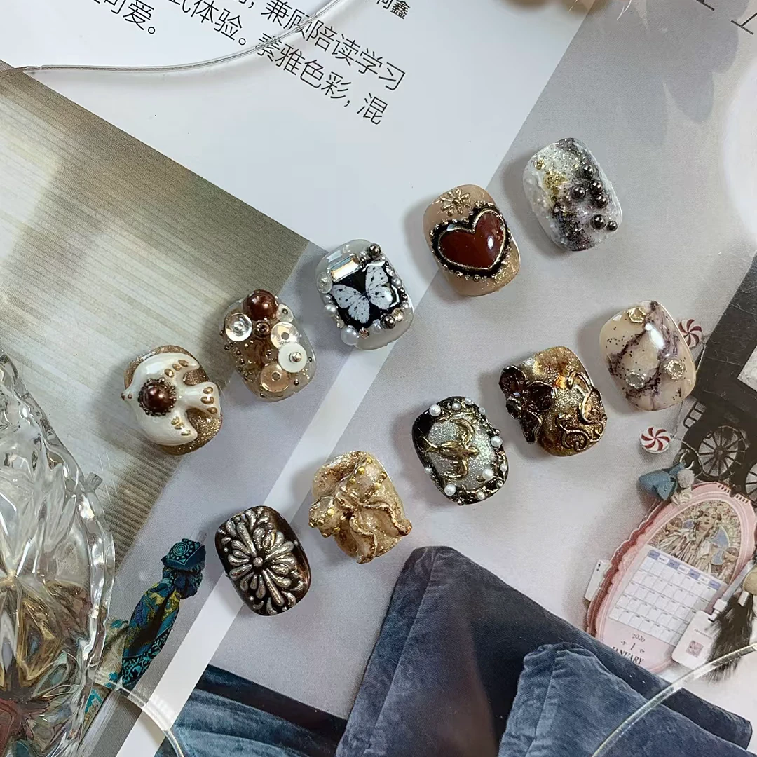 【立体飞鸟】2025新款3D立体高级感显白精致纯手工穿戴甲