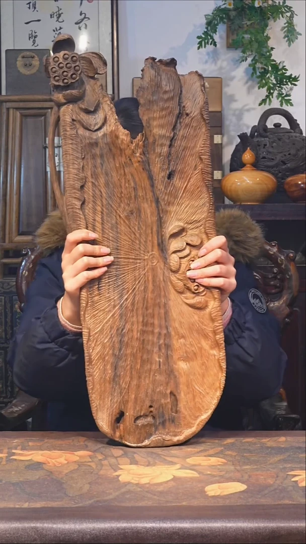 金丝楠小叶桢楠【30】纯手工精雕 整板整雕 满花干料茶盘