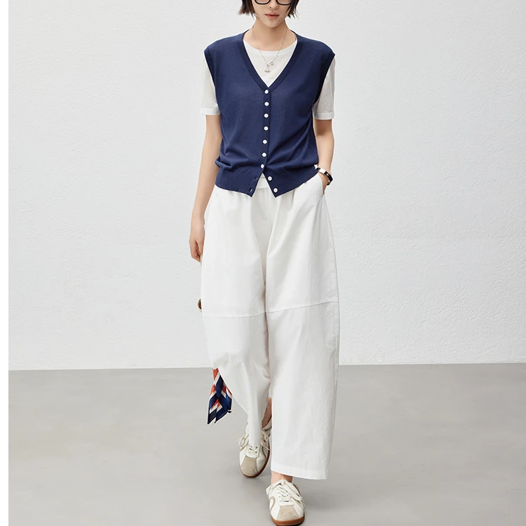 美洋MEIYANG 泡芙休闲裤 水洗微皱肌理香蕉裤含裤衬【小70】