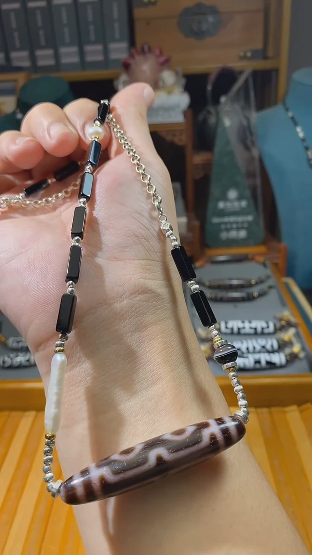 未镶嵌颈饰玛瑙/玉髓（覆膜）C07675多样性发一