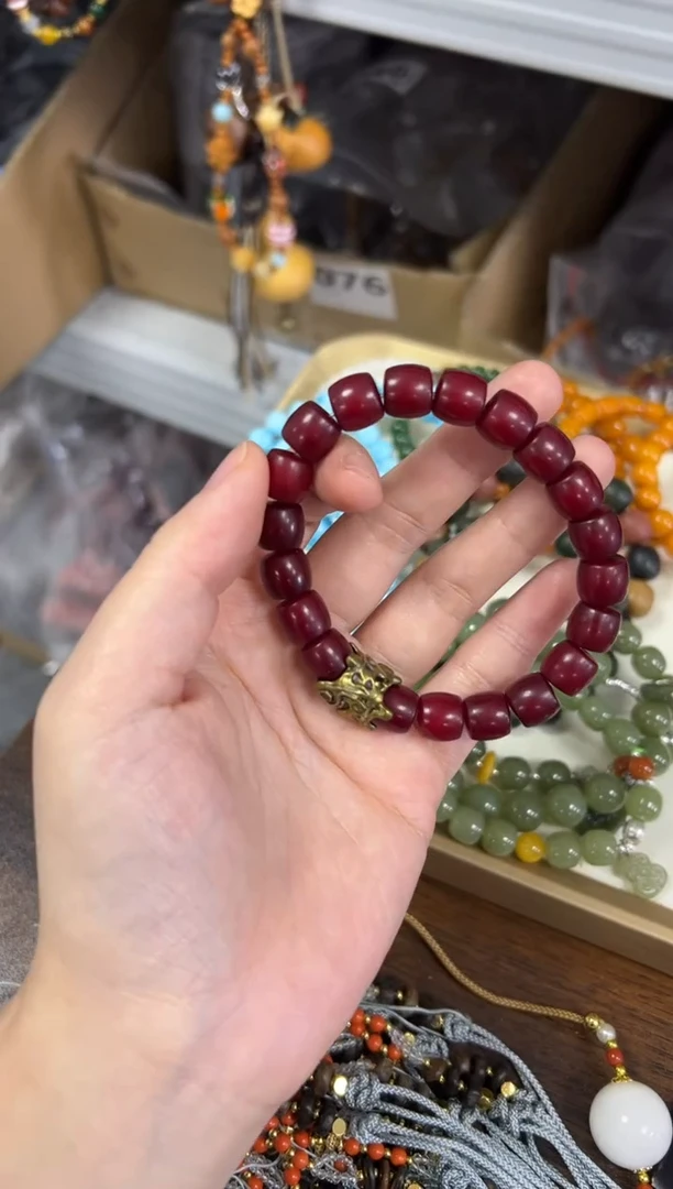 菩提根/象牙果手串朱砂供菩提直切手串[1710]