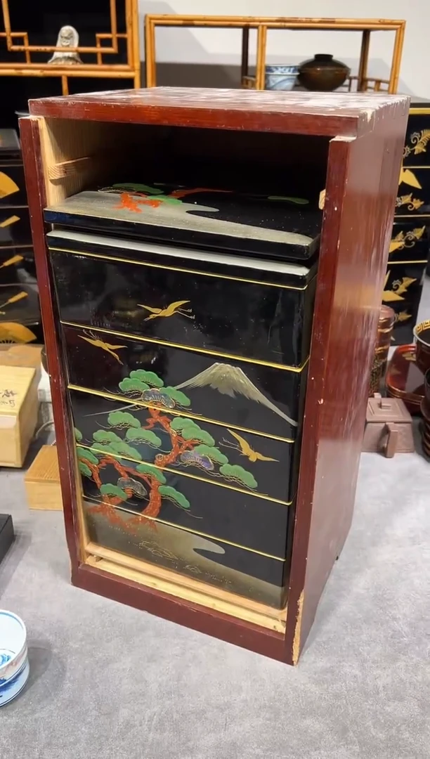 雕漆 双盖五段 大漆漆器大漆漆器