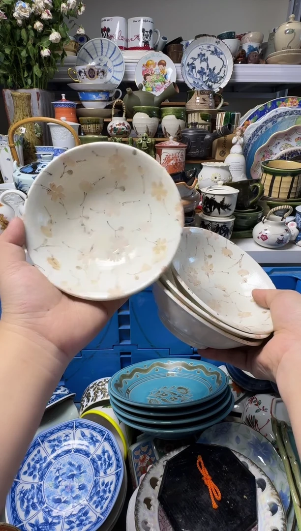 中古瓷器，默认微瑕-048.4个28米，带底款的碗