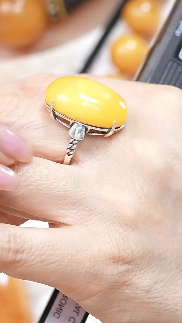 蜜蜡颈饰银S925镶嵌6267天然蜜蜡珠宝奇石云端妖孽全部保真