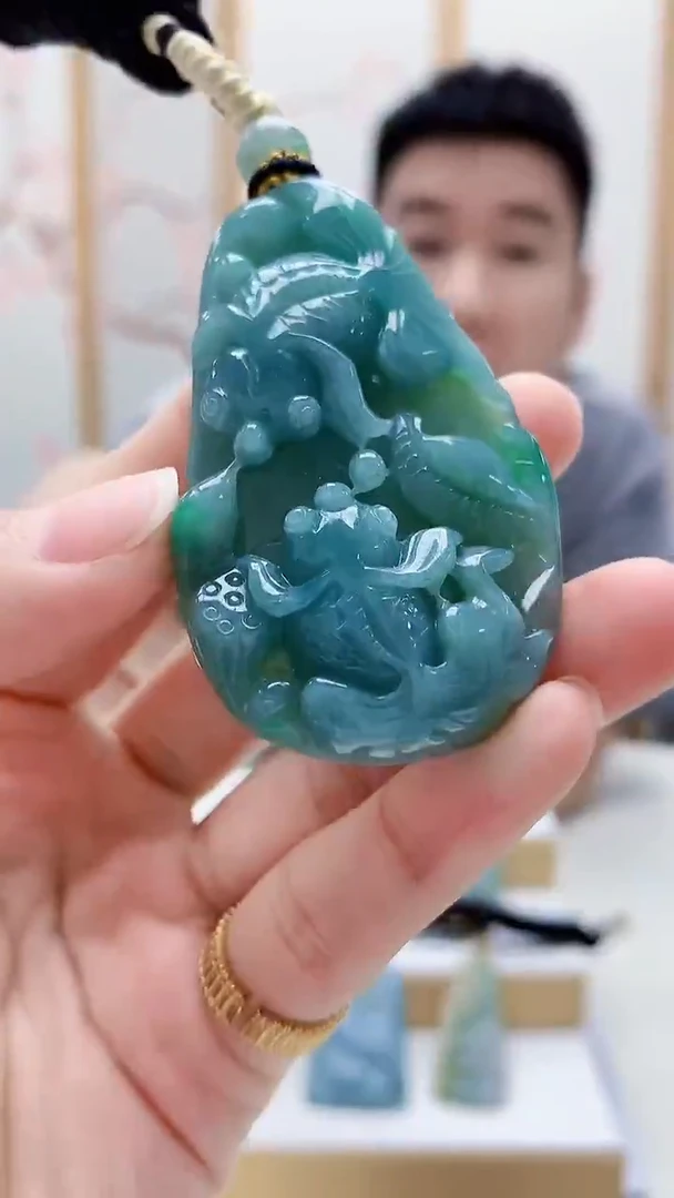 未镶嵌定制翡翠5028lr-毛货挂件177