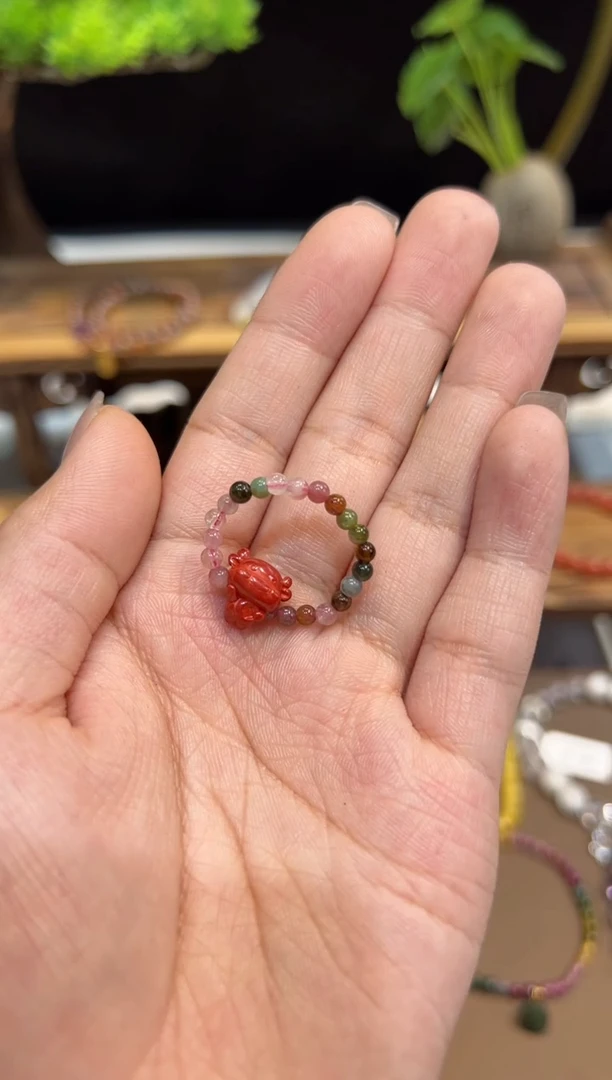 【闪购商品】碧玺戒指未镶嵌手饰@@