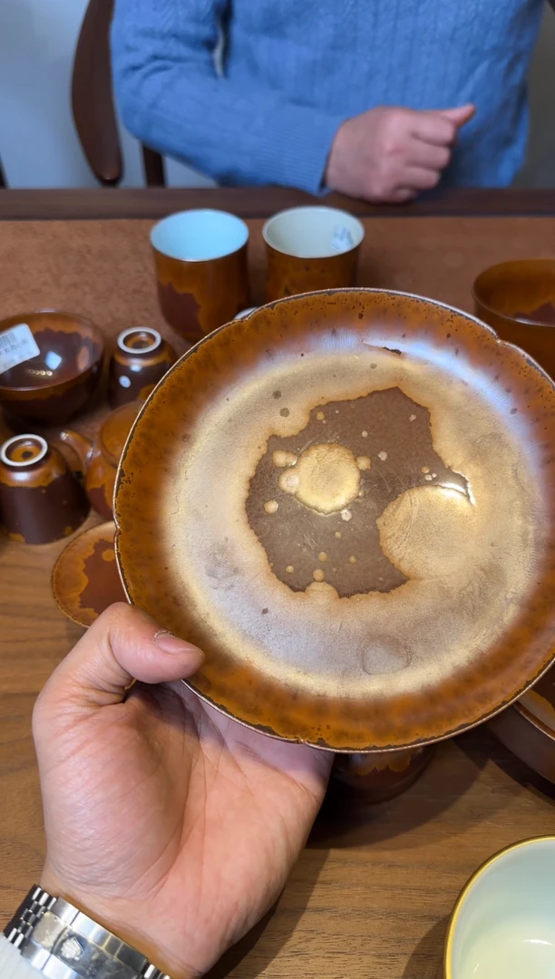 荣器 木首葵口壶承