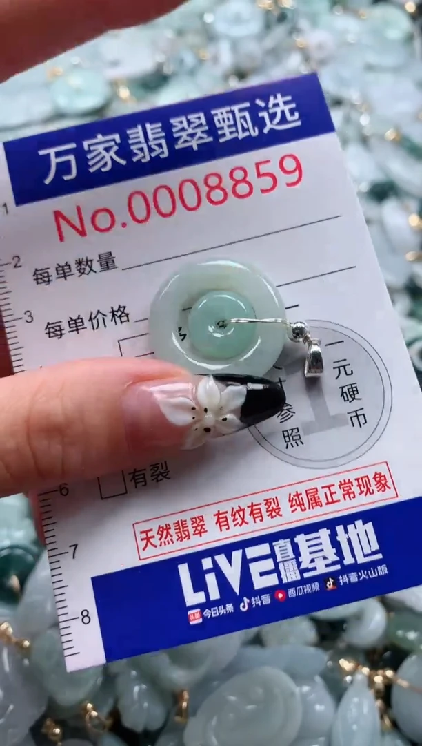 翡翠未镶嵌颈饰8859