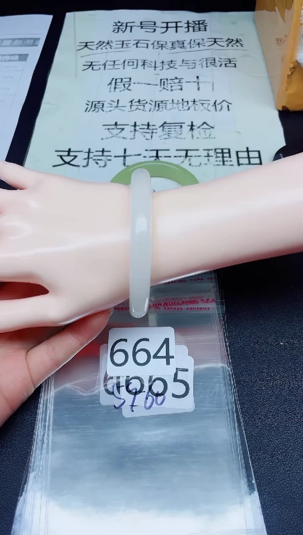 未镶嵌手镯石英质玉664