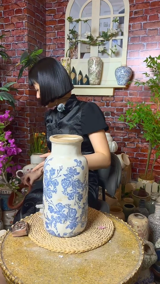 花盆高32cm内口8.5cm