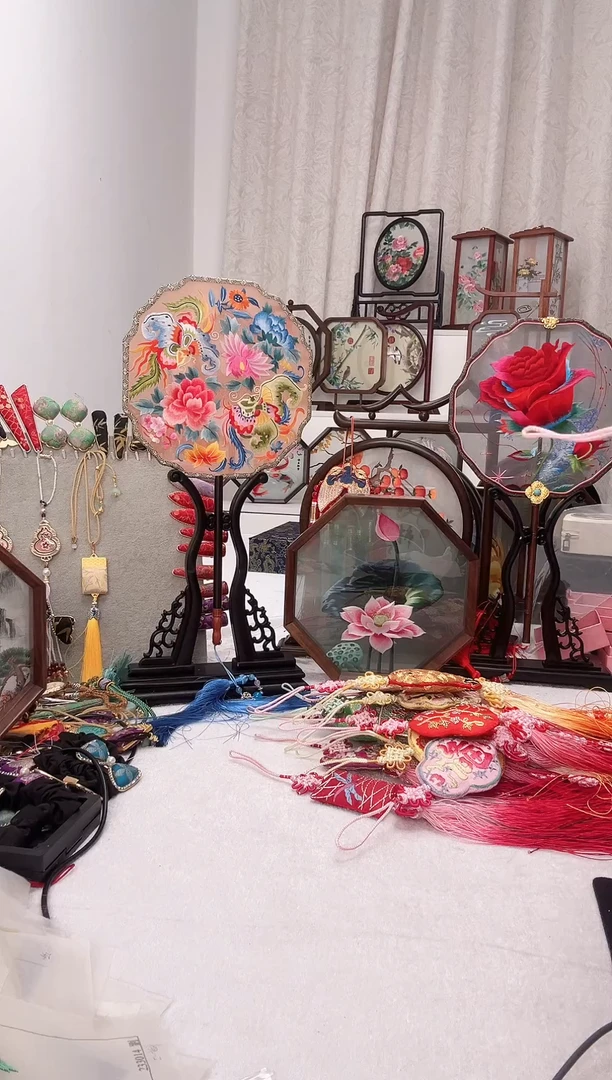 扇子苏州作品手工车挂
