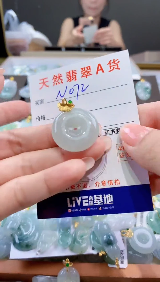 颈饰未镶嵌翡翠天然翡翠A货挂件