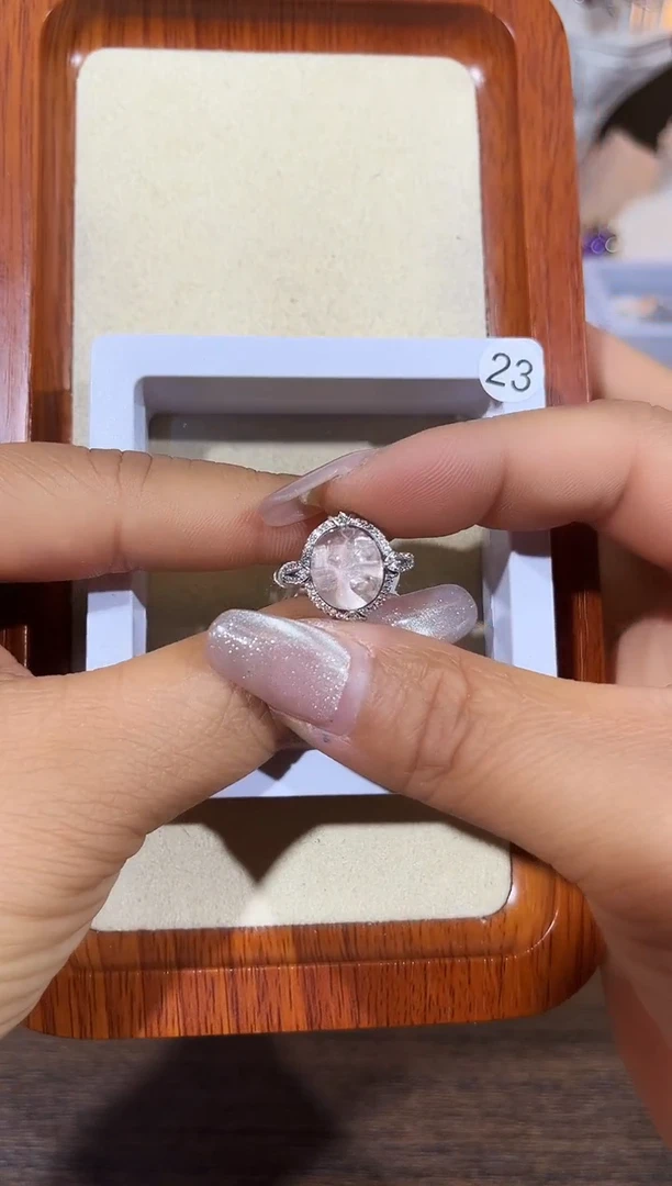 【闪购商品】水晶戒指银S925镶嵌定制