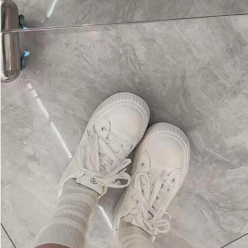 ouran 春季新款G1292厚底4公分双鞋带小白鞋