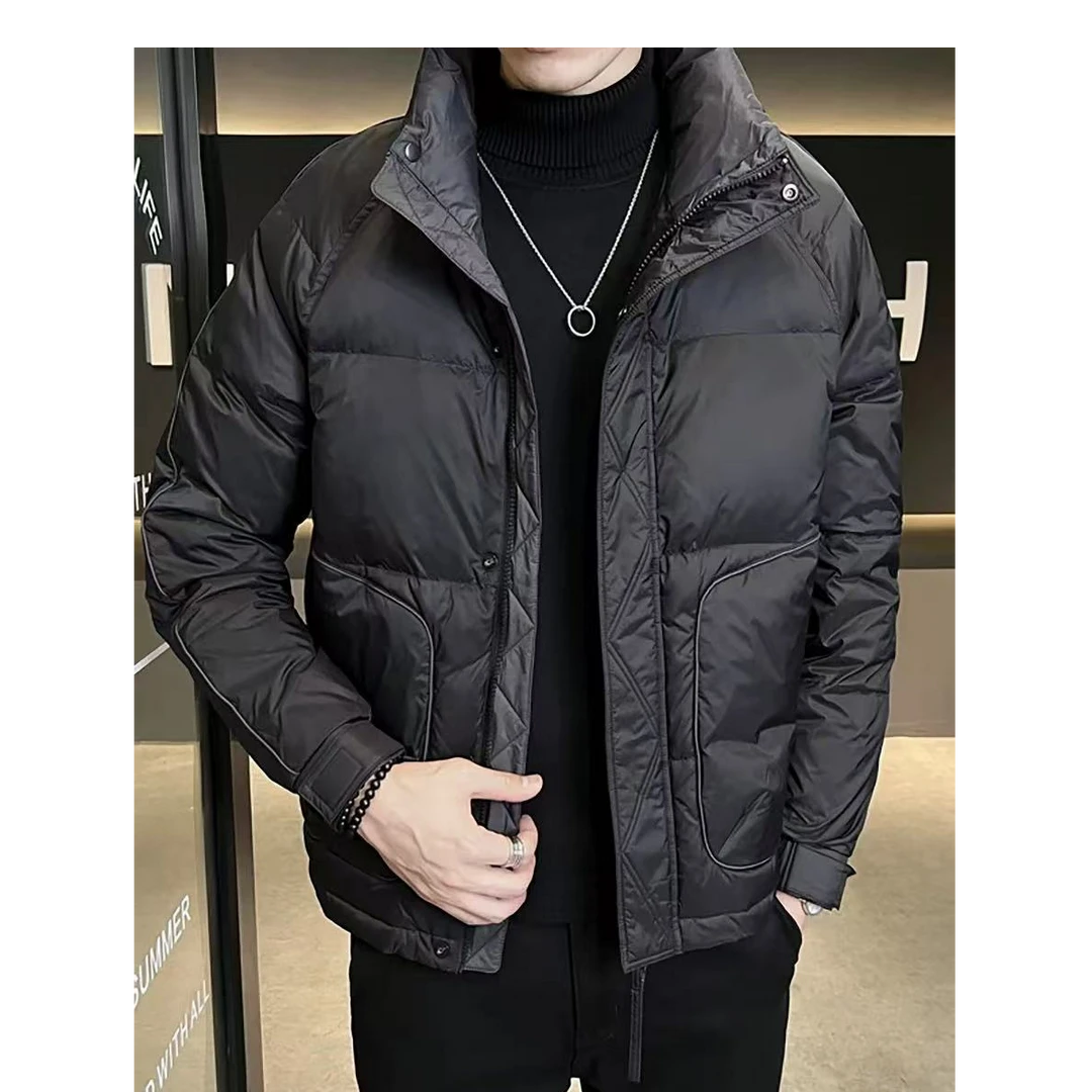 【领士】秋冬新款保暖男款男士时尚百搭净版简约简约立领棉衣--8312