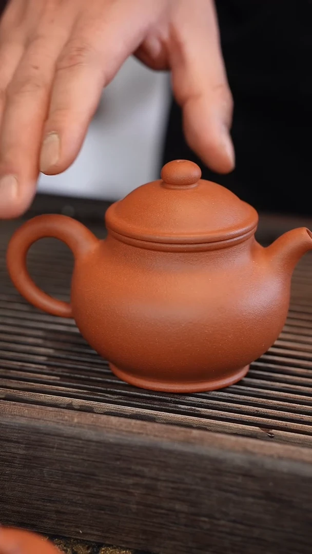 茶壶紫砂潘壶 红清水 半手工 260cc