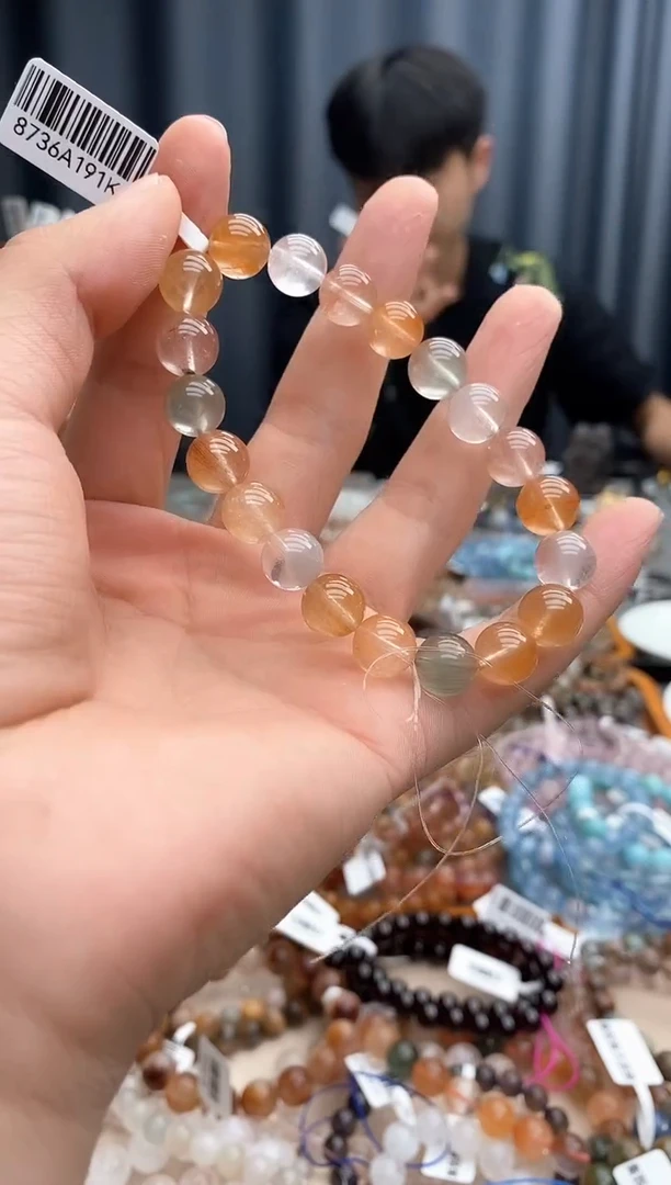 水晶手链未镶嵌彩兔毛