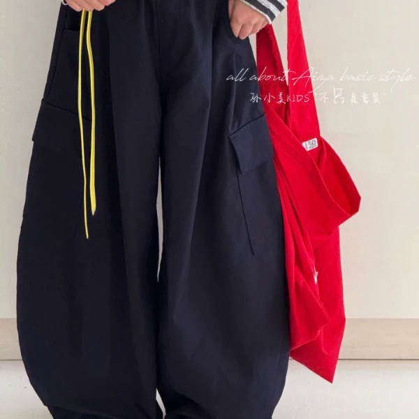 K29658孙小美韩系女童秋装弯刀裤2025新款儿童裤子春秋大童休闲裤